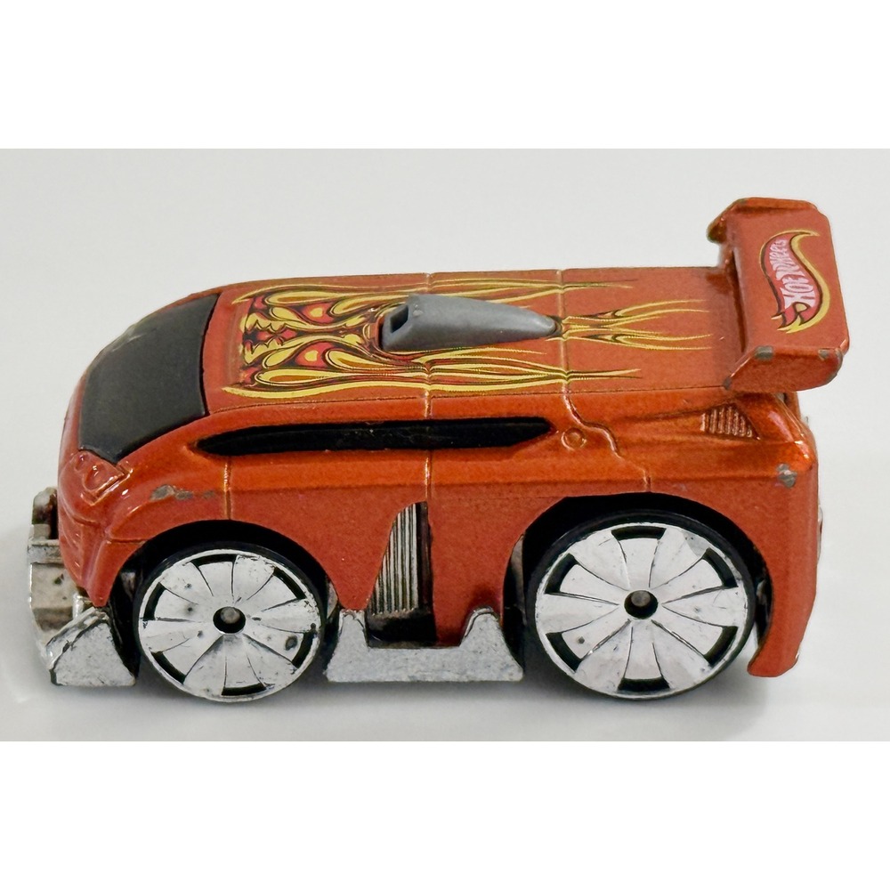 Hot Wheels Hyperliner Kids Toy Car Orange Flame Graphics 2003 Mattel Diecast